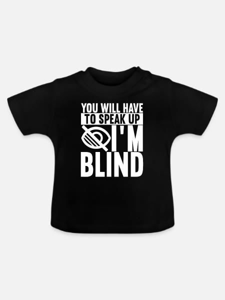 Blind Sehbehinderung - Baby Bio-T-Shirt mit Rundhals - Schwarz