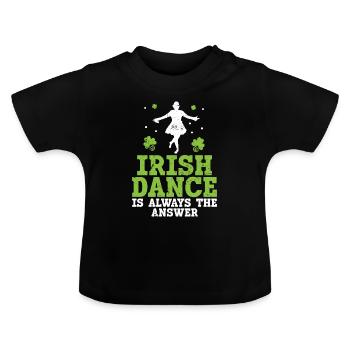 Irish Dance St. Patrick's Dance - Baby Organic T-Shirt with Round Neck - black - Front