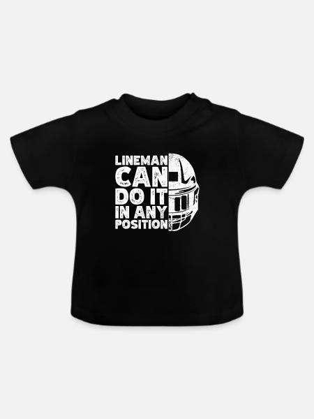 Lineman Football Player Offensive Defensive - Baby Bio-T-Shirt mit Rundhals - Schwarz