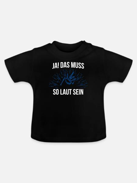 Dudelsack Dudelsackspieler Sackpfeife - Baby Bio-T-Shirt mit Rundhals - Schwarz