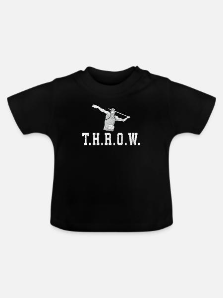 Speerwurfstrecker Leichtathletik Speerwerfer - Baby Bio-T-Shirt mit Rundhals - Schwarz