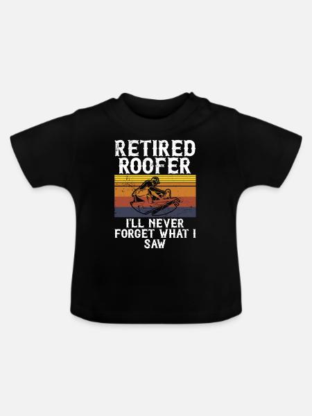 Dachdecker -Dachhäuser Reparaturen - Baby Bio-T-Shirt mit Rundhals - Schwarz