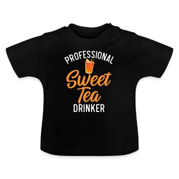 Sweet Tea Lover Gifts - Baby Organic T-Shirt with Round Neck - black - Front