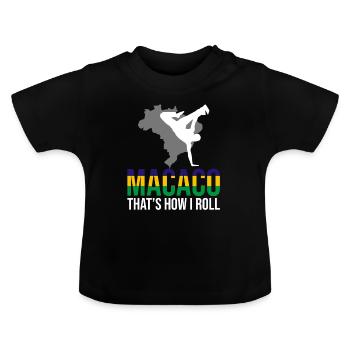 Ginga Capoeira für brasilianische Kampfsportarten - Baby Bio-T-Shirt mit Rundhals - Schwarz - Vorne