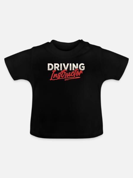Fahrlehrer Fahrschule Fahrstunde Fahrschüler - Baby Bio-T-Shirt mit Rundhals - Schwarz