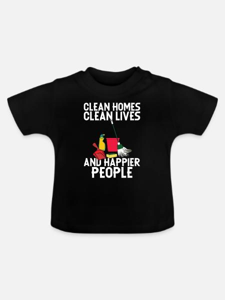 Haushalt - Baby Bio-T-Shirt mit Rundhals - Schwarz