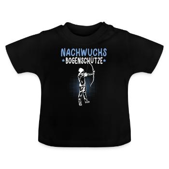 Nachwuchs Bogenschütze Bogenschießen Bogenschützen - Baby Bio-T-Shirt mit Rundhals - Schwarz - Vorne