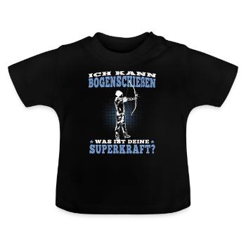 Bogenschießen Sperkraft Bogenschütze Bogenschützen - Baby Bio-T-Shirt mit Rundhals - Schwarz - Vorne