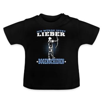 Lieber Bogenschießen Bogenschütze Bogenschützen - Baby Bio-T-Shirt mit Rundhals - Schwarz - Vorne