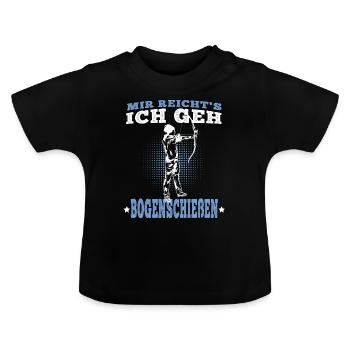 Ich geh Bogenschießen Bogenschütze Bogenschützen - Baby Bio-T-Shirt mit Rundhals - Schwarz - Vorne