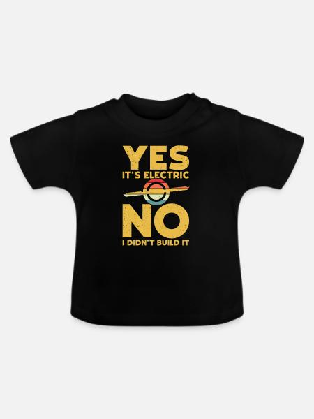 Einrad - Baby Bio-T-Shirt mit Rundhals - Schwarz