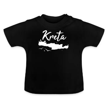 Kreta Insel Karte Griechenland Urlaub Geschenk - Baby Bio-T-Shirt mit Rundhals - Schwarz - Vorne