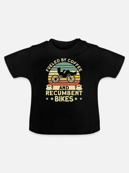 Liegerad Liegeradfahrer Radfahrer - Baby Bio-T-Shirt mit Rundhals - Schwarz