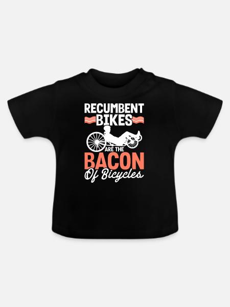 Liegerad Liegeradfahrer Radfahrer - Baby Bio-T-Shirt mit Rundhals - Schwarz