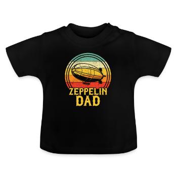 Zeppelin - Baby Organic T-Shirt with Round Neck - black - Front