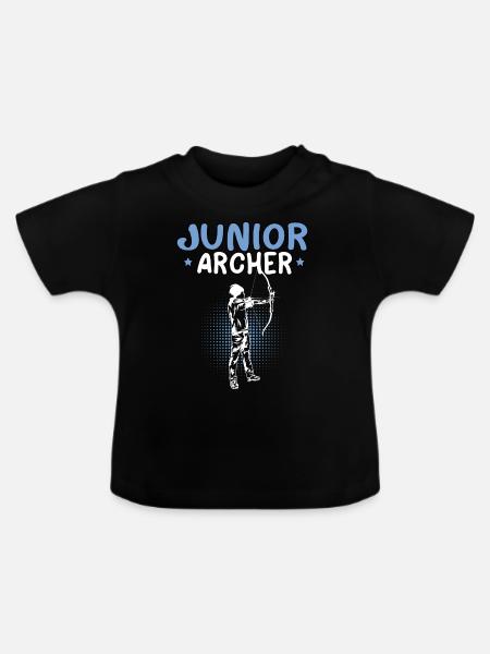 Junior Archer Bogenschießen Bogenschütze - Baby Bio-T-Shirt mit Rundhals - Schwarz