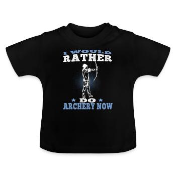 Rather do Archery Bogenschießen Bogenschütze - Baby Bio-T-Shirt mit Rundhals - Schwarz - Vorne