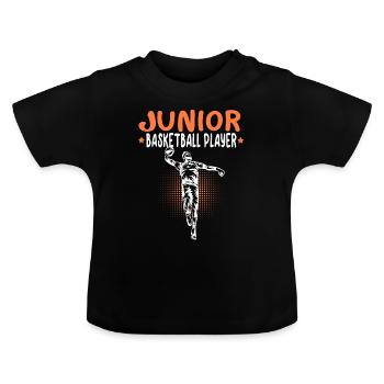 Basketteur junior Basketteur - T-shirt bio col rond Bébé - noir - Devant