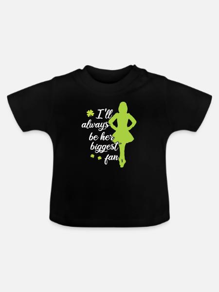 Irischer Tanz - Baby Bio-T-Shirt mit Rundhals - Schwarz