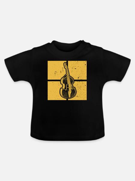 Kontrabass Kontrabassspieler Kontrabassist - Baby Bio-T-Shirt mit Rundhals - Schwarz