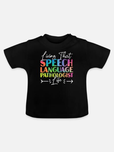 Speech Therapist Therapy Assistant - Baby Bio-T-Shirt mit Rundhals - Schwarz