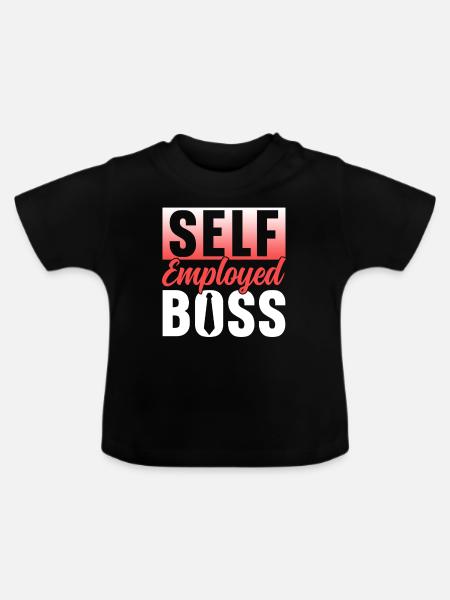 Selbständiger Chef Freelancer Selbstständig - Baby Bio-T-Shirt mit Rundhals - Schwarz