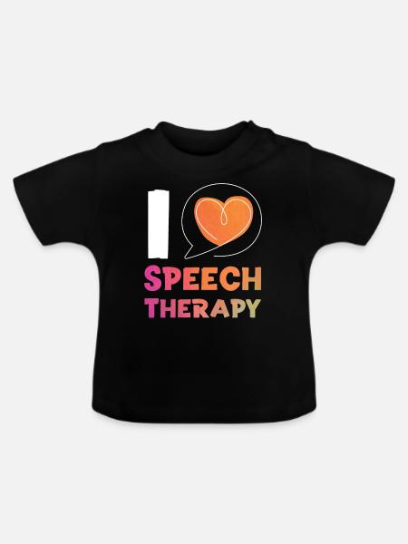Speech Therapist Therapy Assistant - Baby Bio-T-Shirt mit Rundhals - Schwarz