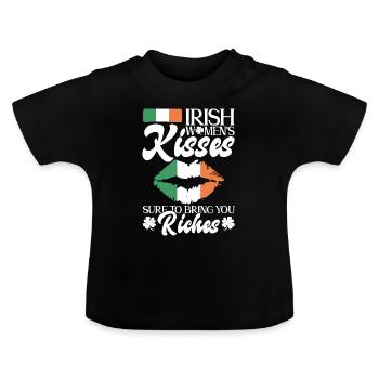Irlande Irlandais drôle de dicton de la Saint-Patrick - T-shirt bio col rond Bébé - noir - Devant