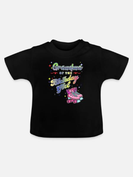 Inline Skater - Baby Bio-T-Shirt mit Rundhals - Schwarz