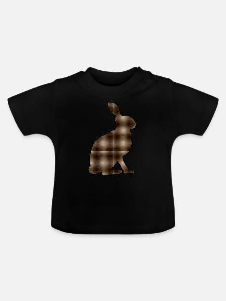 Hase - Baby Bio-T-Shirt mit Rundhals - Schwarz