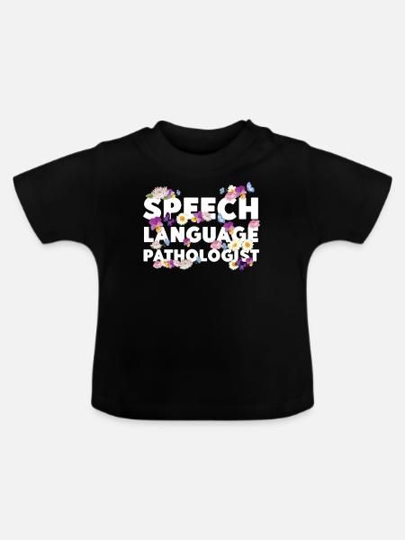 Speech Therapist Therapy Assistant - Baby Bio-T-Shirt mit Rundhals - Schwarz
