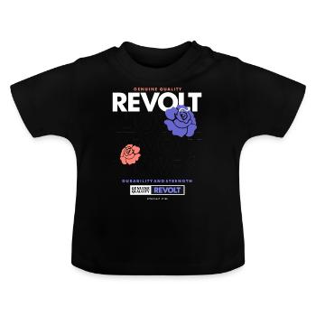 Revolt Streetwear - Baby Bio-T-Shirt mit Rundhals - Schwarz - Vorne