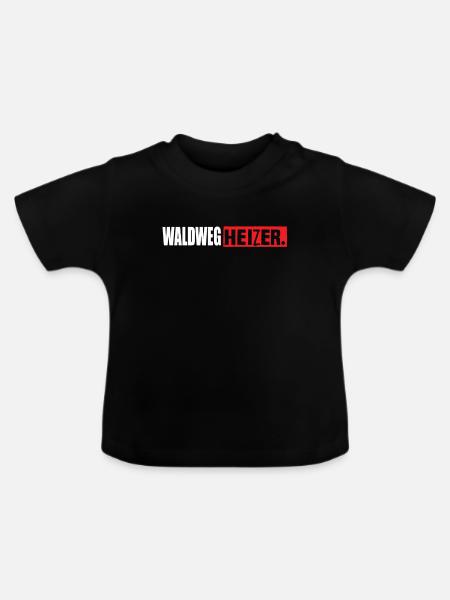 Waldweg Heizer Downhill Mounatinbike - Baby Bio-T-Shirt mit Rundhals - Schwarz