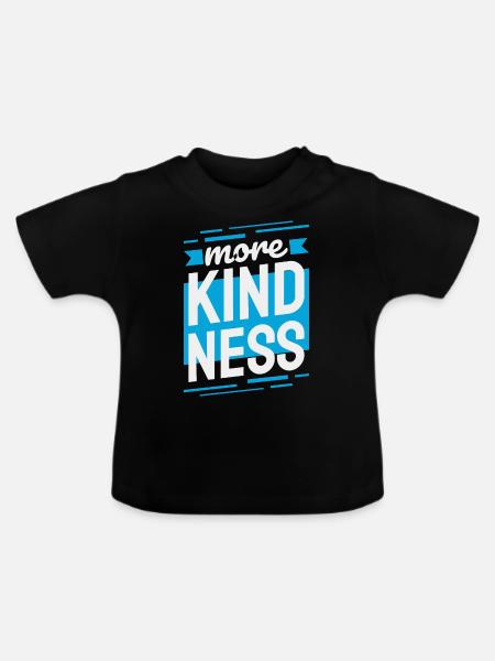 More Kindness - Baby Bio-T-Shirt mit Rundhals - Schwarz