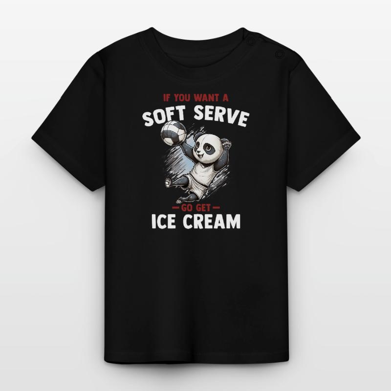 Wenn du ein Softeis willst, hol dir Eiscreme - Baby Bio-T-Shirt mit Rundhals