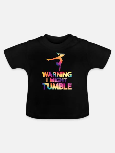 Stolpern - Baby Bio-T-Shirt mit Rundhals - Schwarz
