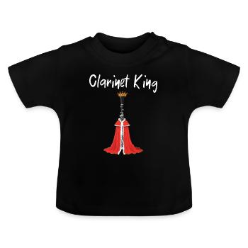Klarinette Player Orchestra Musiker - Baby Bio-T-Shirt mit Rundhals - Schwarz - Vorne