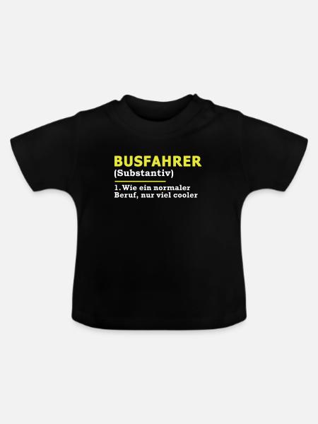Busfahrer - Baby Bio-T-Shirt mit Rundhals - Schwarz