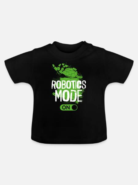 Robot Robotics Engineer Robotics - Baby Bio-T-Shirt mit Rundhals - Schwarz
