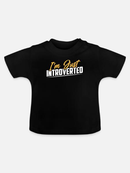 Ich Bin Einfach Introvertiert Introvertierter - Baby Bio-T-Shirt mit Rundhals - Schwarz