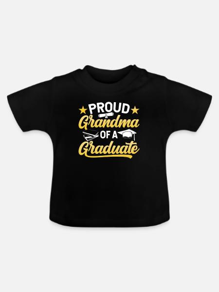 Stolze Großmutter Eines Absolventen Absolvent - Baby Bio-T-Shirt mit Rundhals - Schwarz