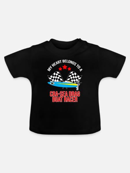 Drag Boot Design für Rennbootfahrer - Baby Bio-T-Shirt mit Rundhals - Schwarz