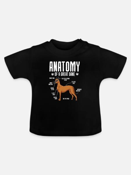 Dänische Dogge - Baby Bio-T-Shirt mit Rundhals - Schwarz