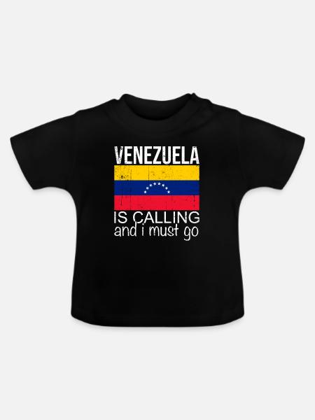 Venezuela Spruch - Baby Bio-T-Shirt mit Rundhals - Schwarz