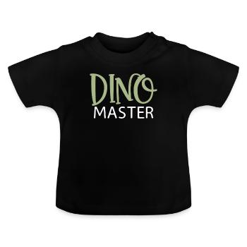 Dinosaur Gift Dino Lover Gift - Baby Organic T-Shirt with Round Neck - black - Front