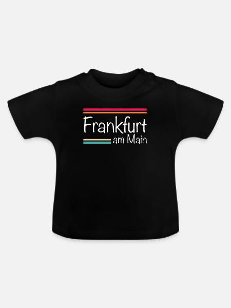 Frankfurt am Main - Baby Bio-T-Shirt mit Rundhals - Schwarz