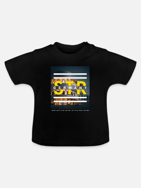 Stuttgart STR Germany - Museum - Baby Bio-T-Shirt mit Rundhals - Schwarz