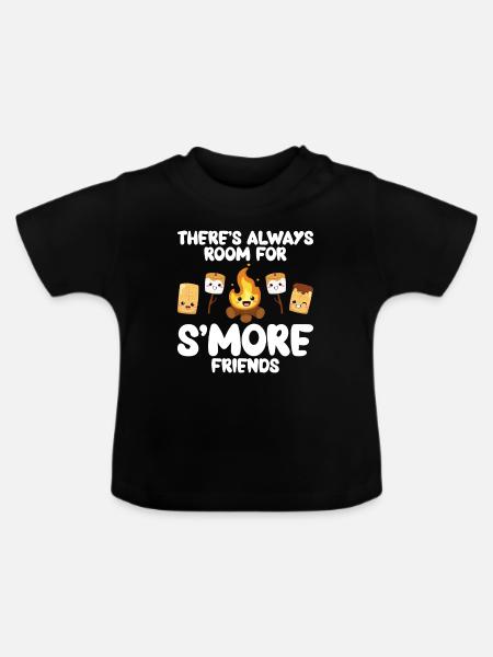 Marshmallow S'more - Baby Bio-T-Shirt mit Rundhals - Schwarz