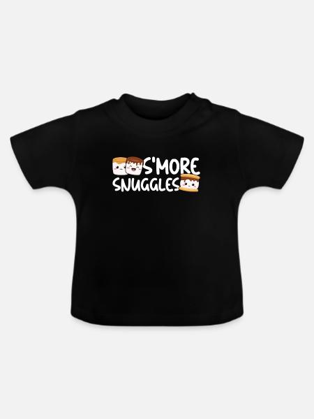Marshmallow S'more - Baby Bio-T-Shirt mit Rundhals - Schwarz