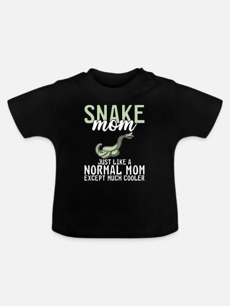 Schlange Geschenk Schlangenliebhaber - Baby Bio-T-Shirt mit Rundhals - Schwarz